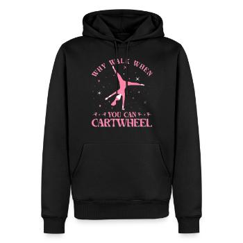 Pourquoi marcher quand vous pouvez rouler - Sweat à capuche Premium bio Homme - noir - Devant - Nico (187cm)