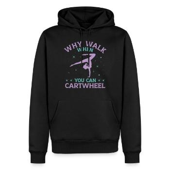 Pourquoi marcher quand vous pouvez rouler - Sweat à capuche Premium bio Homme - noir - Devant - Nico (187cm)
