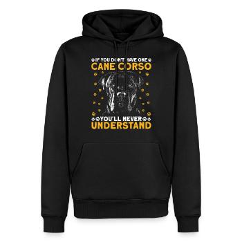 Cane Corso Italiano Italian Mastiff Dog Pet - Männer Premium Bio Hoodie - Schwarz - Vorne - Nico (187cm)