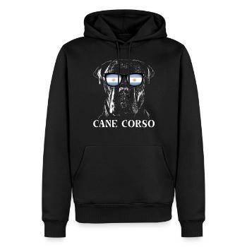 Cane Corso Argentine Drapeau argentin - Sweat à capuche Premium bio Homme - noir - Devant - Nico (187cm)