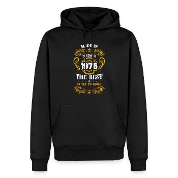 Made In January 1976 The Best - Men’s Premium Organic Hoodie - black - Front - Nico (187cm)