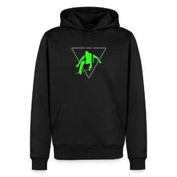 skaten - Männer Premium Bio Hoodie - Schwarz - Vorne - Nico (187cm)