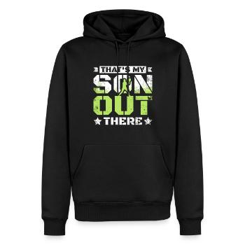C’est mon fils là-bas tennis - Sweat à capuche Premium bio Homme - noir - Devant - Nico (187cm)