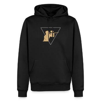 Paintball - Sweat à capuche Premium bio Homme - noir - Devant - Nico (187cm)