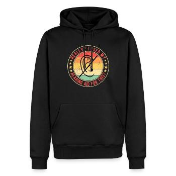 Prothèse auditive pour sourds sourds - Sweat à capuche Premium bio Homme - noir - Devant - Nico (187cm)