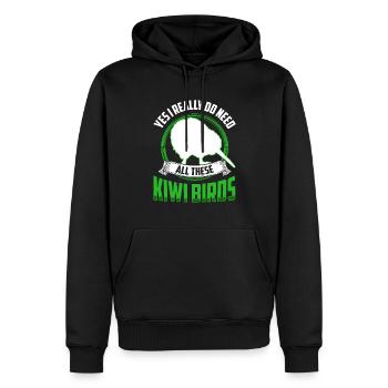 Brauche diese Kiwi Vögel Neuseeland Kiwi Vogel - Männer Premium Bio Hoodie - Schwarz - Vorne - Nico (187cm)