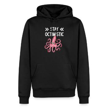Poulpe Poulpe Tentacule de mer Poulpe Poulpe Poulpe Poulpe - Sweat à capuche Premium bio Homme - noir - Devant - Nico (187cm)