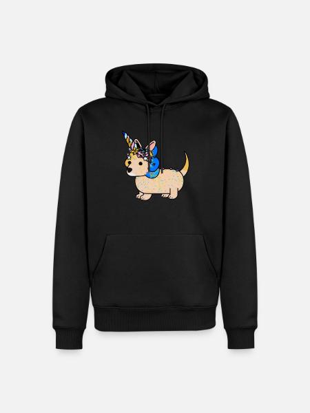 Dachshund Unicorn - Men’s Premium Organic Hoodie - black