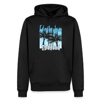 Ich wäre lieber in Thailand - Männer Premium Bio Hoodie - Schwarz - Vorne - Nico (187cm)