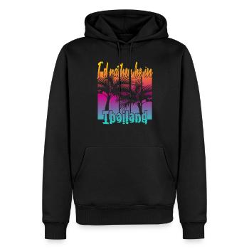 Ich wäre lieber in Thailand - Männer Premium Bio Hoodie - Schwarz - Vorne - Nico (187cm)