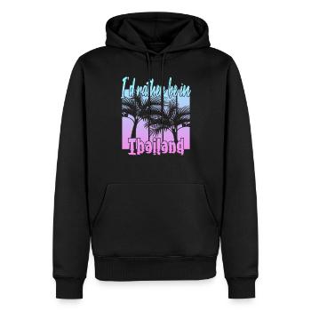 Ich wäre lieber in Thailand - Männer Premium Bio Hoodie - Schwarz - Vorne - Nico (187cm)