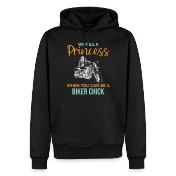 Moto Pourquoi être une princesse quand vous pouvez être un bik - Sweat à capuche Premium bio Homme - noir - Devant - Nico (187cm)