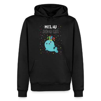 Helau Karneval Konfetti Sommerurlaub Sommerferien - Männer Premium Bio Hoodie - Schwarz - Vorne - Nico (187cm)