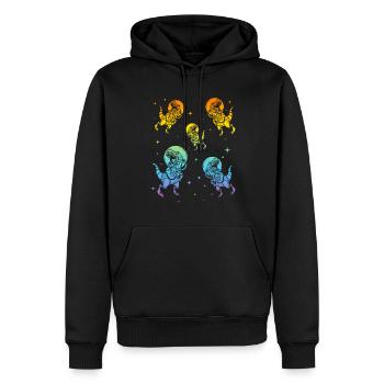 Space Dinosaur Astronauts Dino Space Travel Dino A - Männer Premium Bio Hoodie - Schwarz - Vorne - Nico (187cm)