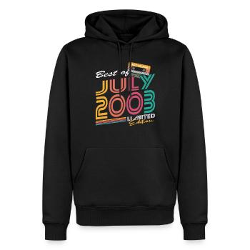 20. Geburtstag Jahrgang Juli 2003 Best of 2003 - Männer Premium Bio Hoodie - Schwarz - Vorne - Nico (187cm)