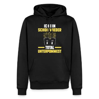 Ich Bin Schon Wieder Total Unterpommest - Männer Premium Bio Hoodie - Schwarz - Vorne - Nico (187cm)
