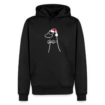 Chapeau de Noël de canard Noël Sweet Xmax - Sweat à capuche Premium bio Homme - noir - Devant - Nico (187cm)