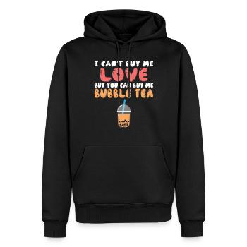 Bubble Tea Lover Cadeau - Sweat à capuche Premium bio Homme - noir - Devant - Nico (187cm)