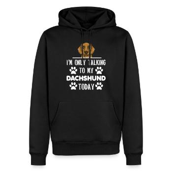 Teckel Cadeau Dixie Viennese Doxie Teckel - Sweat à capuche Premium bio Homme - noir - Devant - Nico (187cm)
