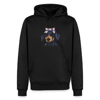 Teckel Cadeau Dixie Viennese Doxie Teckel - Sweat à capuche Premium bio Homme - noir - Devant - Nico (187cm)