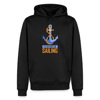 I would rather sail sailboat captain - Men’s Premium Organic Hoodie - black - Front - Nico (187cm)