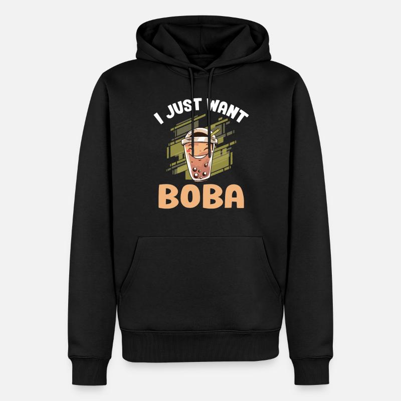 Bubble Tea Lover Cadeau - Sweat à capuche Premium bio Homme - noir