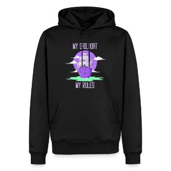 My sailboat My rules Sailing Captain Sailor - Men’s Premium Organic Hoodie - black - Front - Nico (187cm)