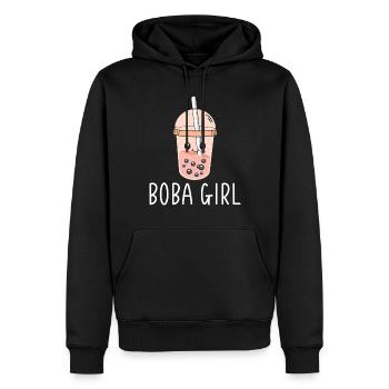 Bubble Tea Lover Gift - Men’s Premium Organic Hoodie - black - Front - Nico (187cm)