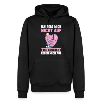 Ich Rege Mich Nicht Auf Die Anderen Regen Mich Auf - Männer Premium Bio Hoodie - Schwarz - Vorne - Nico (187cm)