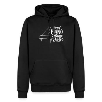 Meilleur pianiste musicien de piano - Sweat à capuche Premium bio Homme - noir - Devant - Nico (187cm)