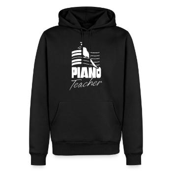 Klavierlehrer Klavierspieler Klavier Musiker - Männer Premium Bio Hoodie - Schwarz - Vorne - Nico (187cm)