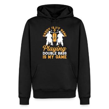 Playing Double Bass Is My Game - Double Bassist Da - Men’s Premium Organic Hoodie - black - Front - Nico (187cm)