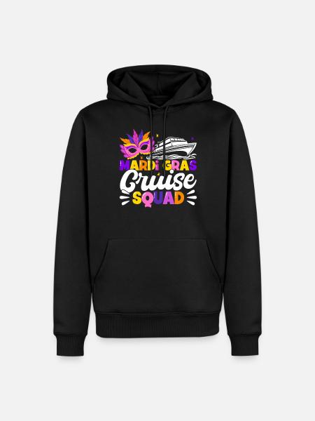 Mardi Gras Cruise Squad - Men’s Premium Organic Hoodie - black