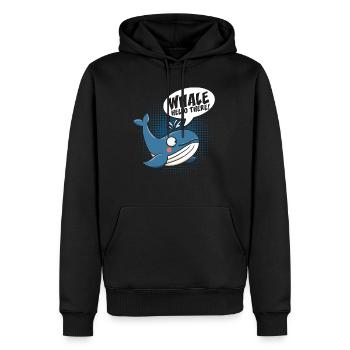 Whale Hello There - Männer Premium Bio Hoodie - Schwarz - Vorne - Nico (187cm)