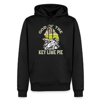 Funny Lemon Cake Design - Men’s Premium Organic Hoodie - black - Front - Nico (187cm)
