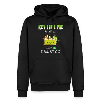 Funny Lemon Cake Design - Men’s Premium Organic Hoodie - black - Front - Nico (187cm)