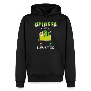 Funny Lemon Cake Design - Men’s Premium Organic Hoodie - black - Front - Nico (187cm)