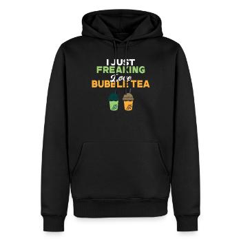 Bubble Tea Lover Gift - Men’s Premium Organic Hoodie - black - Front - Nico (187cm)