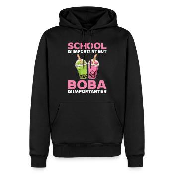 Bubble Tea Lover Gift - Men’s Premium Organic Hoodie - black - Front - Nico (187cm)