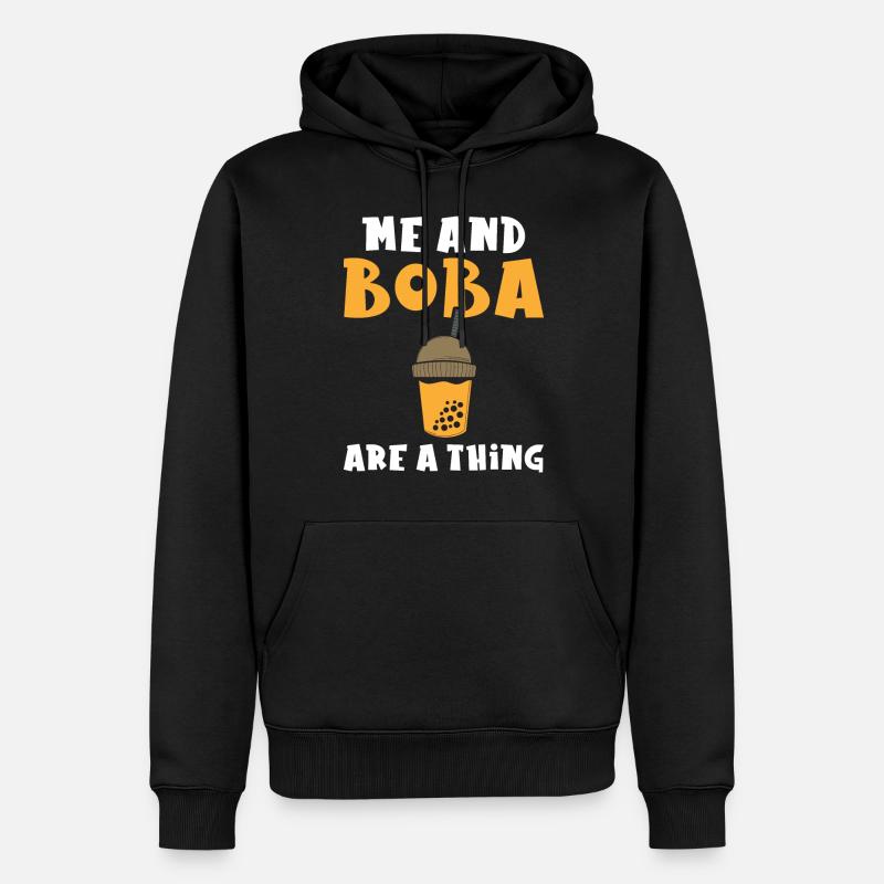 Bubble Tea Lover Geschenk - Männer Premium Bio Hoodie - Schwarz