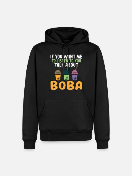 Bubble Tea Lover Gift - Men’s Premium Organic Hoodie - black