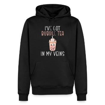 Bubble Tea Lover Gift - Men’s Premium Organic Hoodie - black - Front - Nico (187cm)