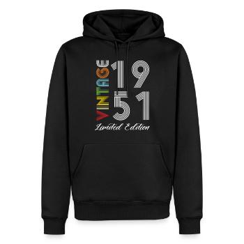 Vintage 1951 Vintage Geburtstag Retro Vintage - Männer Premium Bio Hoodie - Schwarz - Vorne - Nico (187cm)