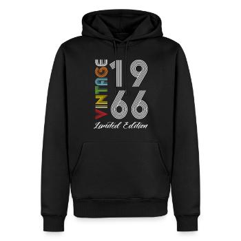 Vintage 1966 Vintage Geburtstag Retro Vintage - Männer Premium Bio Hoodie - Schwarz - Vorne - Nico (187cm)