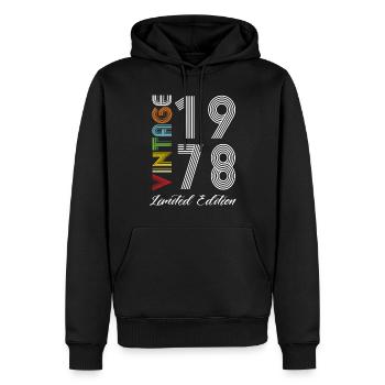 Vintage 1978 Vintage Geburtstag Retro Vintage - Männer Premium Bio Hoodie - Schwarz - Vorne - Nico (187cm)