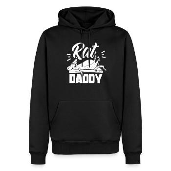 Rattenpapa Ratte Papa Süß Ratten Tier Liebhaber - Männer Premium Bio Hoodie - Schwarz - Vorne - Nico (187cm)