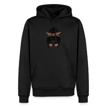 Travailleurs de lavage - Sweat à capuche Premium bio Homme - noir - Devant - Nico (187cm)