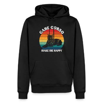 Cane Corso - Men’s Premium Organic Hoodie - black - Front - Nico (187cm)