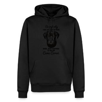 Cane Corso - Men’s Premium Organic Hoodie - black - Front - Nico (187cm)