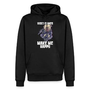 Gaming -Hund - Männer Premium Bio Hoodie - Schwarz - Vorne - Nico (187cm)